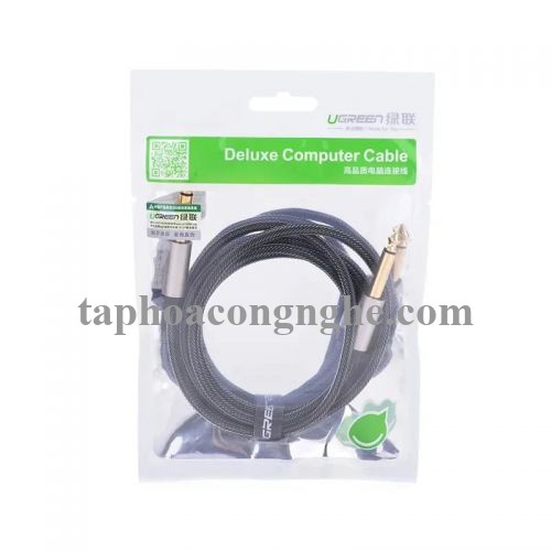 Ugreen 10639 3M màu Đen Cáp âm thanh 2 đầu 6.5mm dương cao cấp AV128 30010639